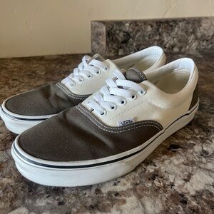 Vans Green and Off White WORN ONCE